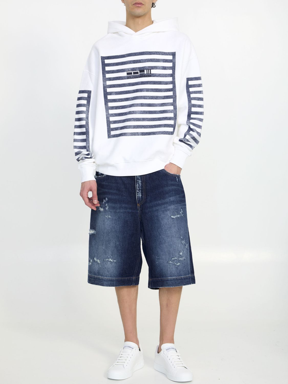 DOLCE & GABBANA Stylish Denim Bermuda Shorts for Men