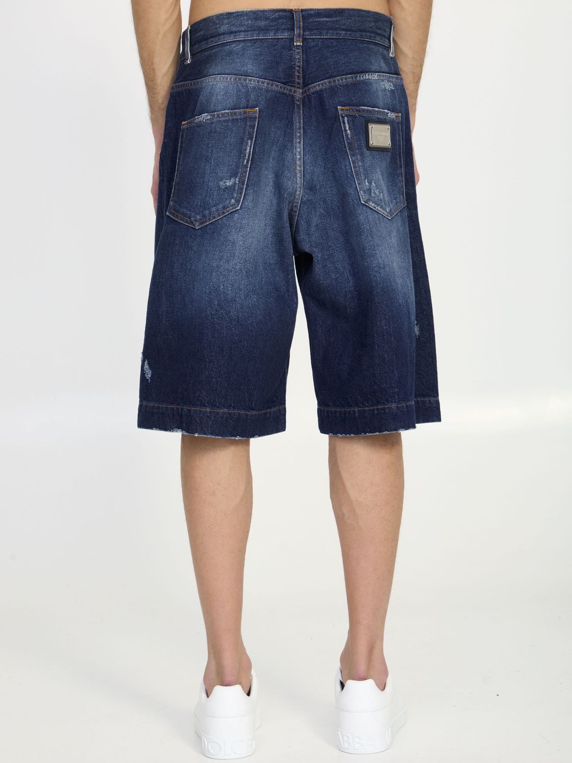 DOLCE & GABBANA Stylish Denim Bermuda Shorts for Men