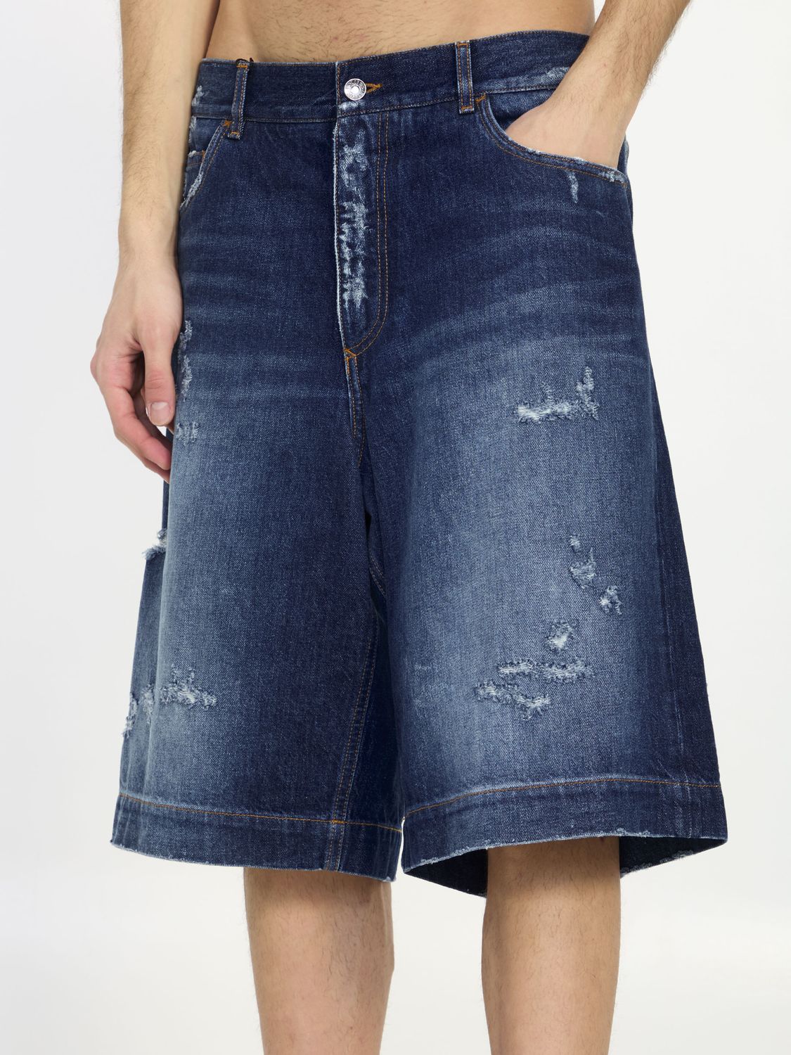 DOLCE & GABBANA Stylish Denim Bermuda Shorts for Men