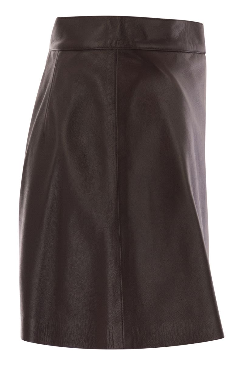 ELISABETTA FRANCHI Chic Mini Nappa Leather Skirt