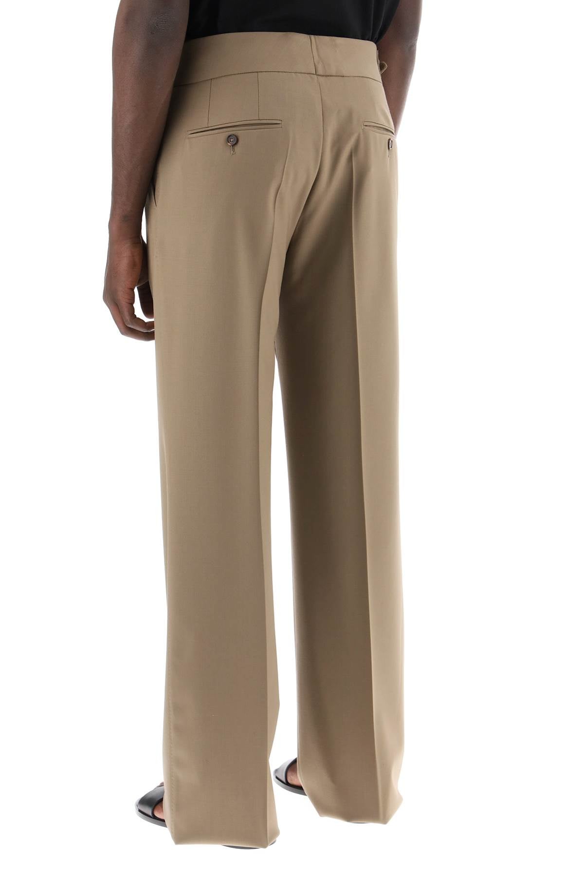 DOLCE & GABBANA Biscuit Stretch Wool Pants for Men