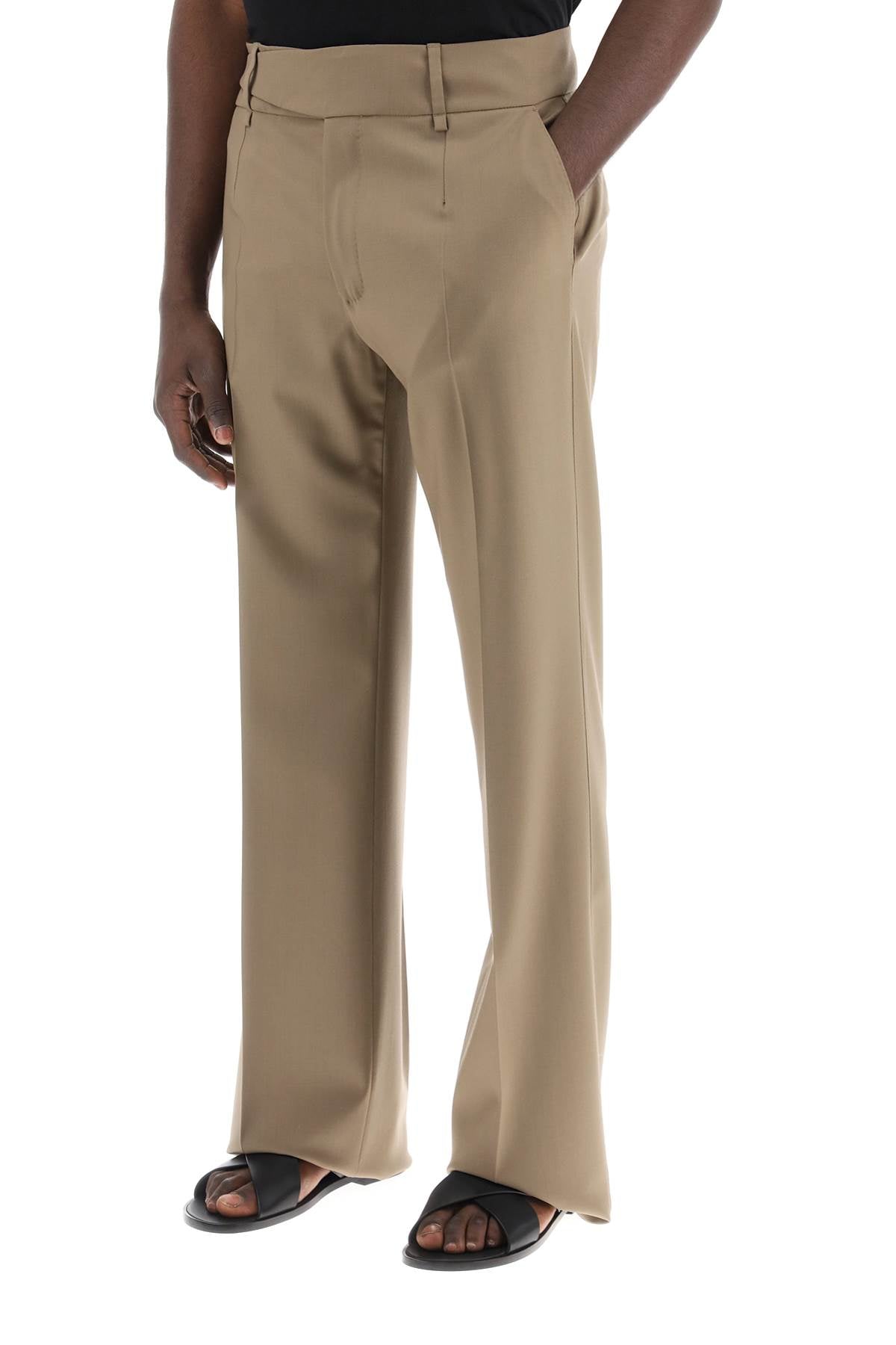 DOLCE & GABBANA Biscuit Stretch Wool Pants for Men