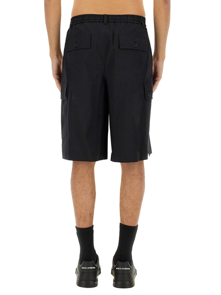 DOLCE & GABBANA Men's Cotton Cargo Bermuda Shorts - Size 48