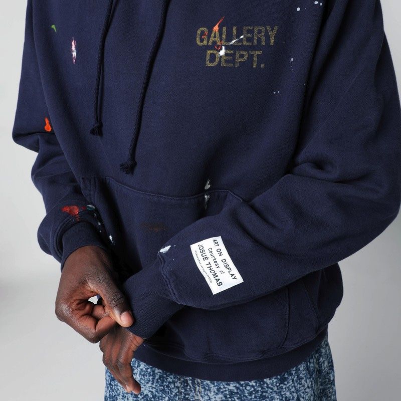 GALLERY DEPT. Vintage Effect Hoodie with Paint Logo