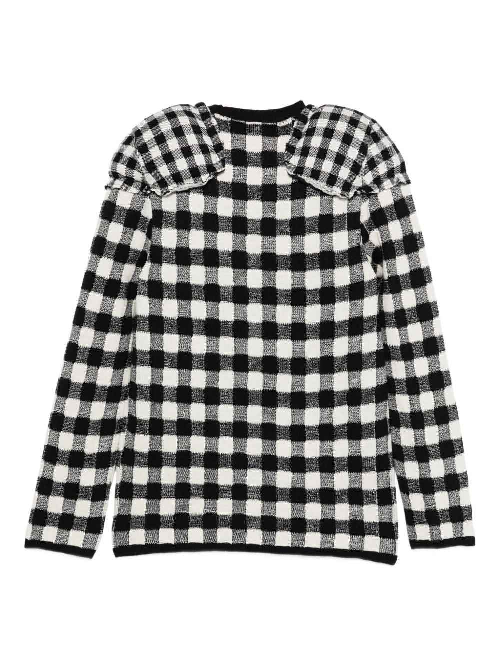 COMME DES GARÇONS Checkered Design Top with Shoulder Pads - FW25