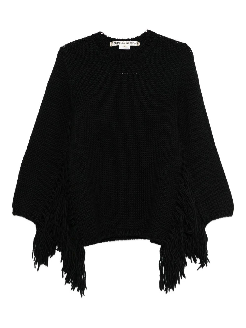 COMME DES GARÇONS Fringed Wool Crewneck Sweater
