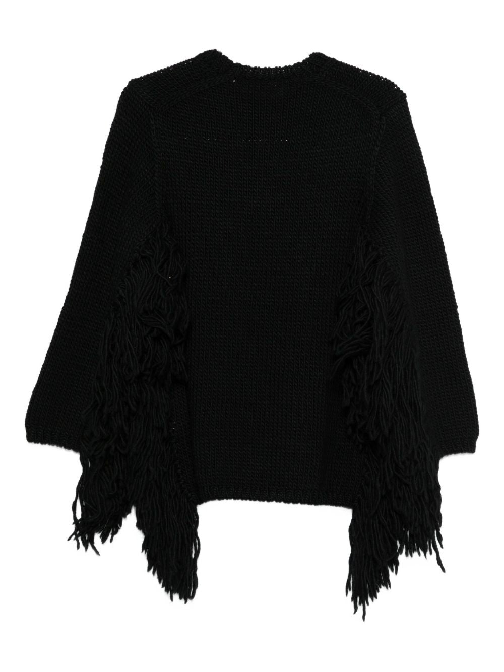 COMME DES GARÇONS Fringed Wool Crewneck Sweater