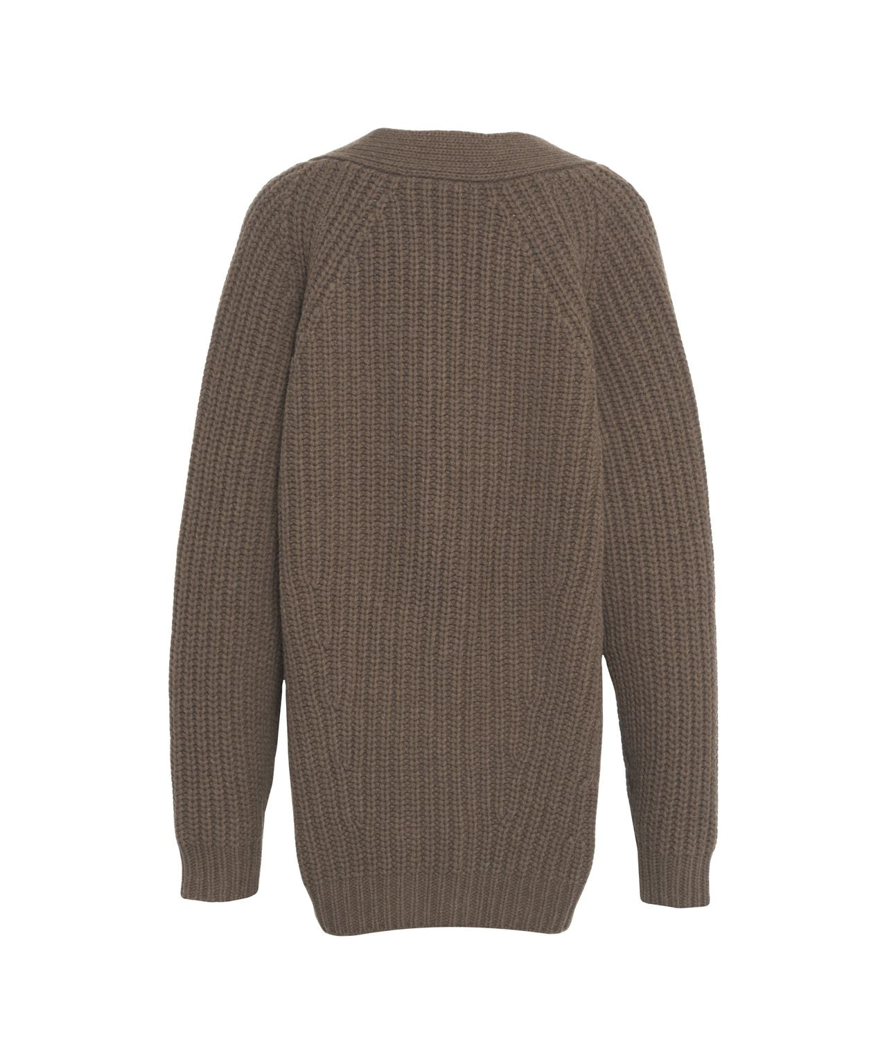 GRIFONI Chunky Knit V-Neck Cardigan for Men