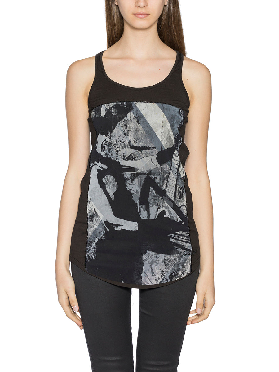 VOODOOEIGHT Graphic Patch Tank Top - Size M