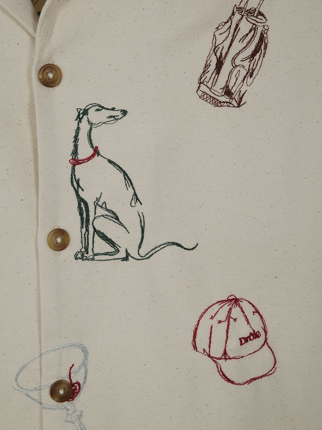 DRÔLE DE MONSIEUR Men's Country Club Embroidered Shirt