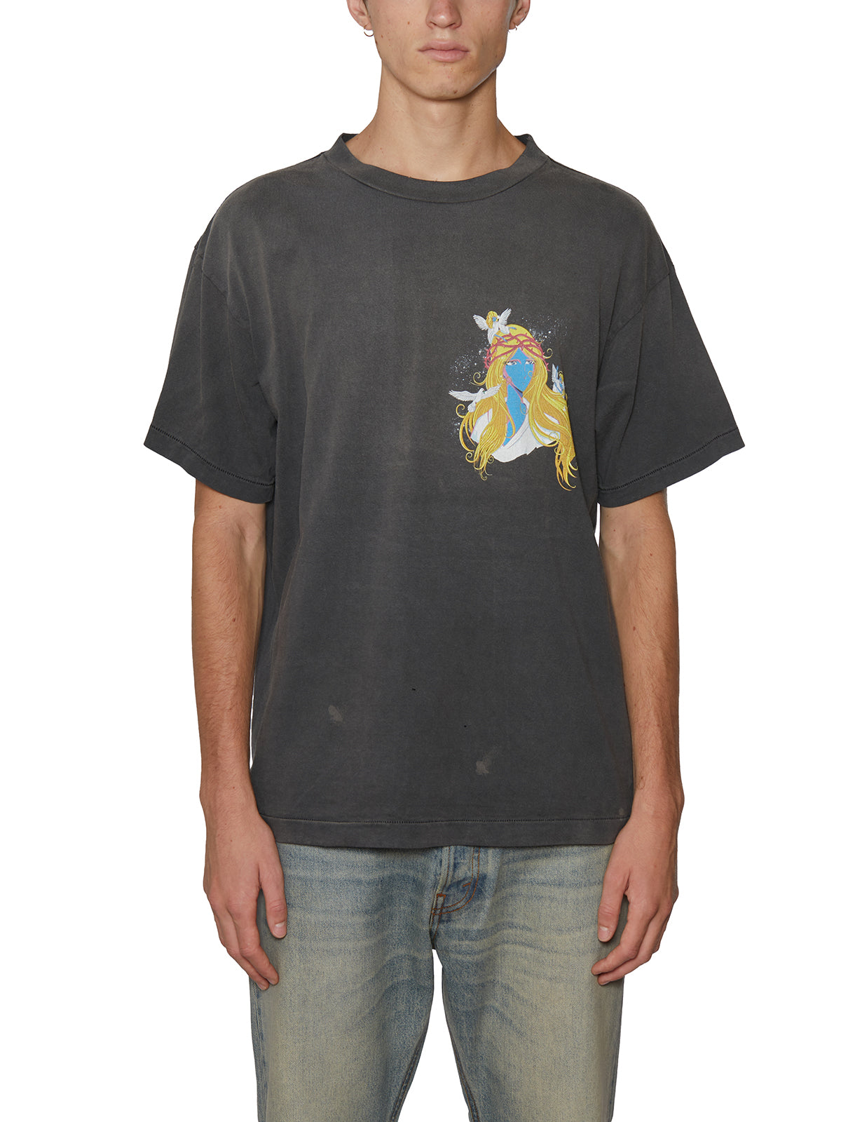 SAINT MXXXXXX Graphic T-Shirt for Men - Large Size