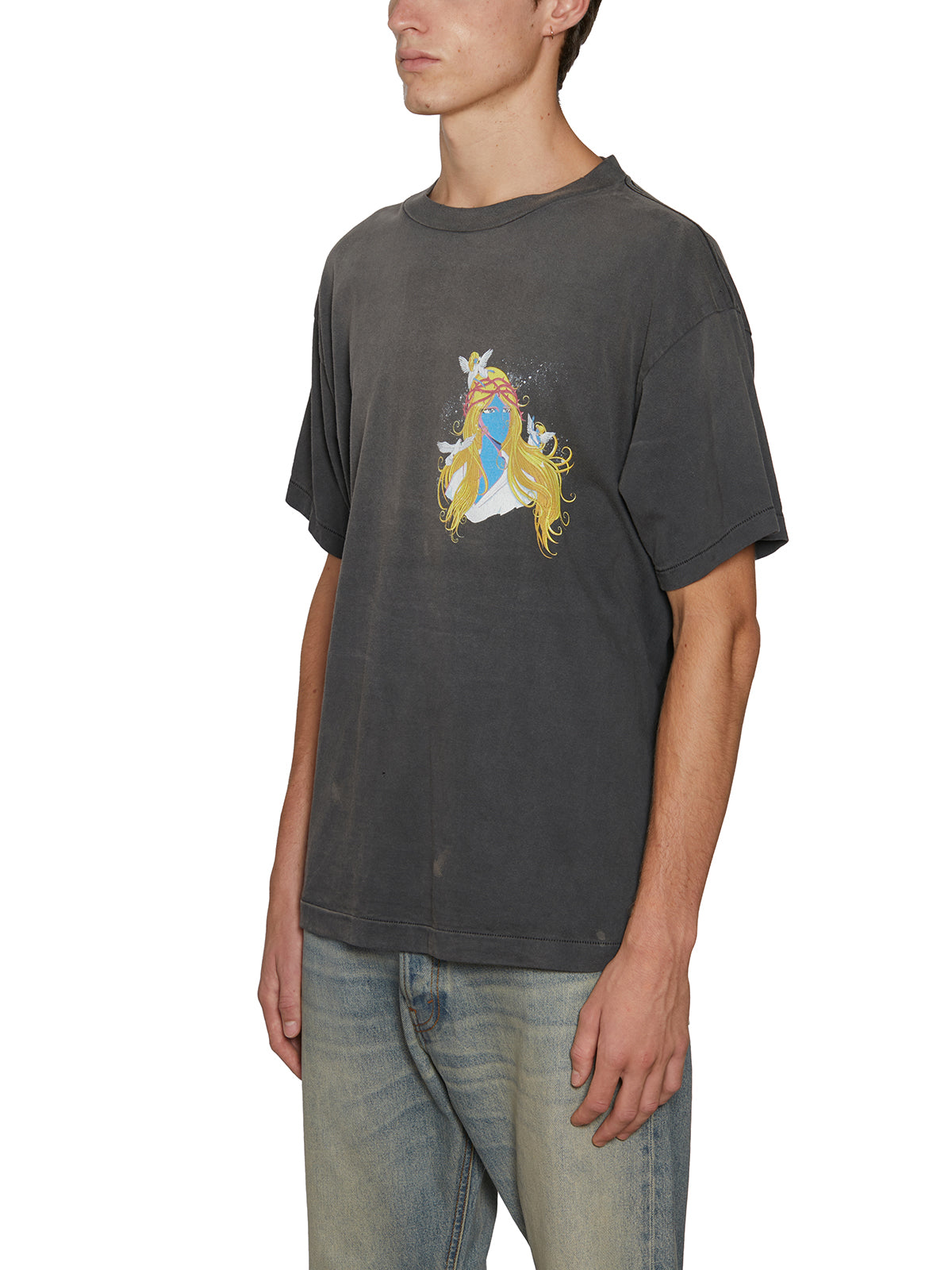 SAINT MXXXXXX Graphic T-Shirt for Men - Large Size