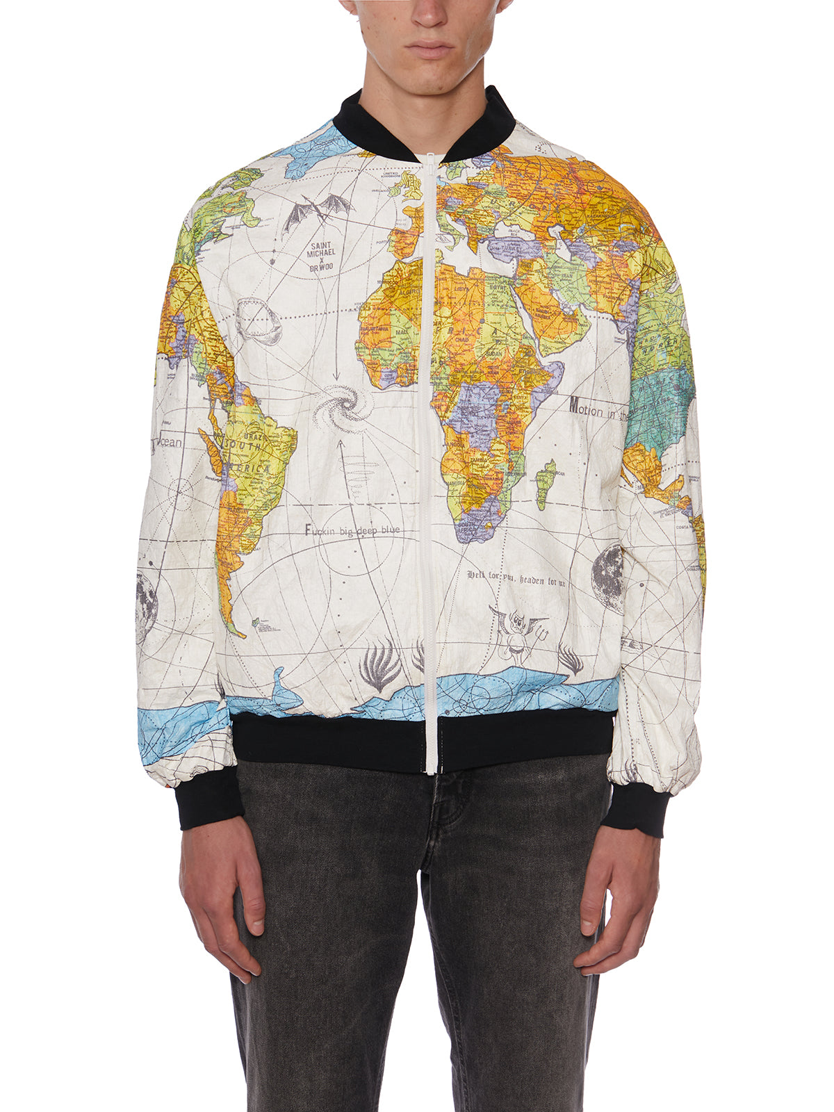 SAINT MXXXXXX Casual Bomber Jacket with Side Pockets - Size M