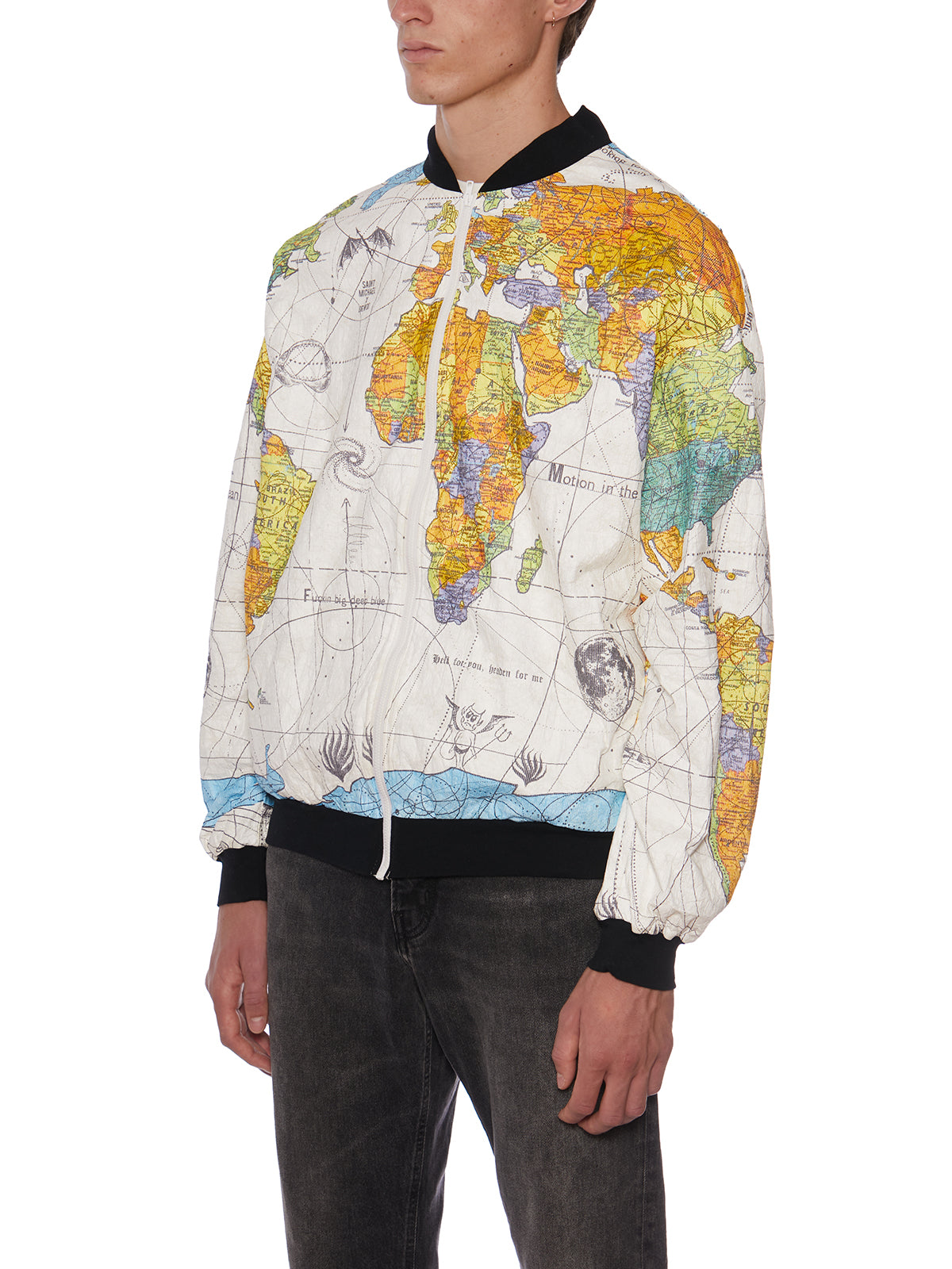 SAINT MXXXXXX Casual Bomber Jacket with Side Pockets - Size M