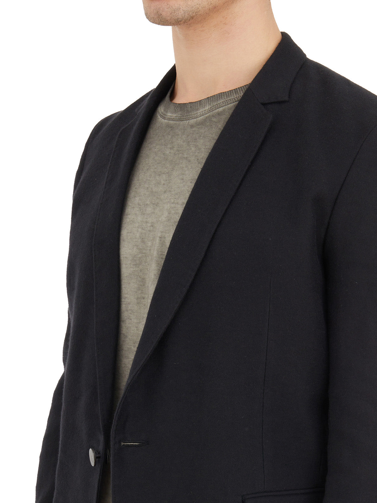 BORIS BIDJAN SABERI Men's Linen and Cotton Blazer with Unique Back Detail - Size M