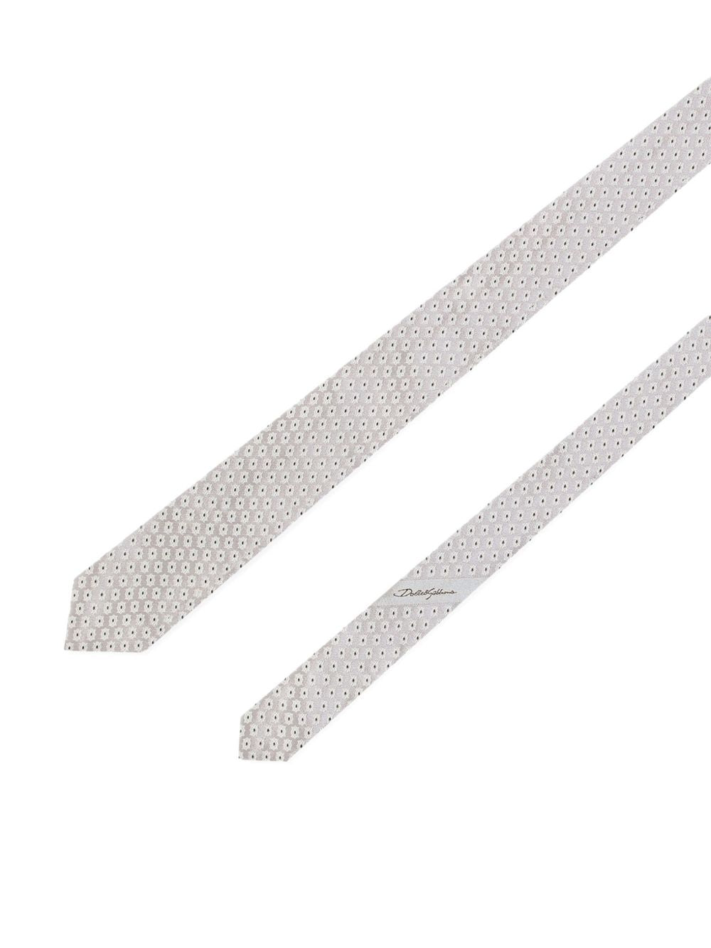 DOLCE & GABBANA Self-Tie Pointed Tip Patterned Jacquard Tie