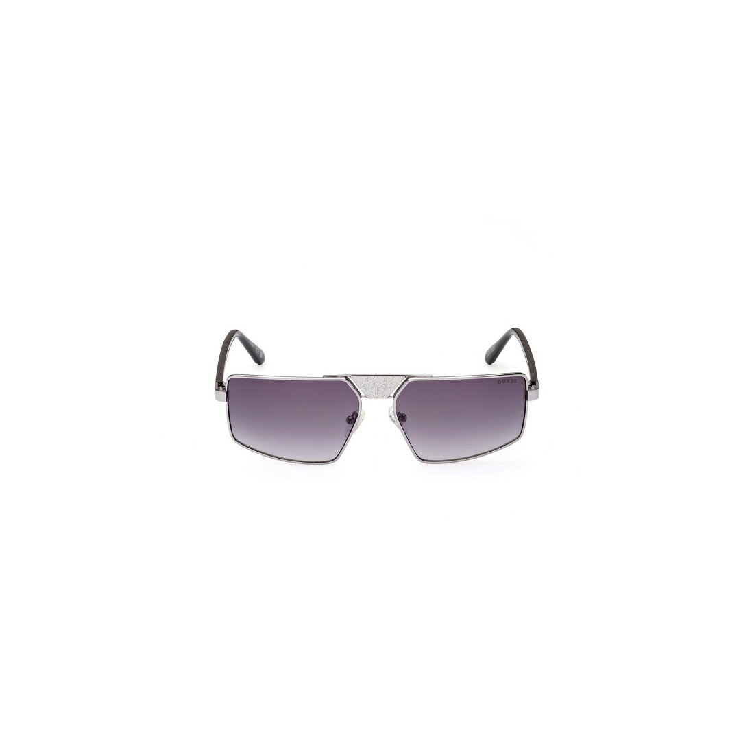 GUESS Shiny Gunmetal Gradient Smoke Unisex Sunglasses