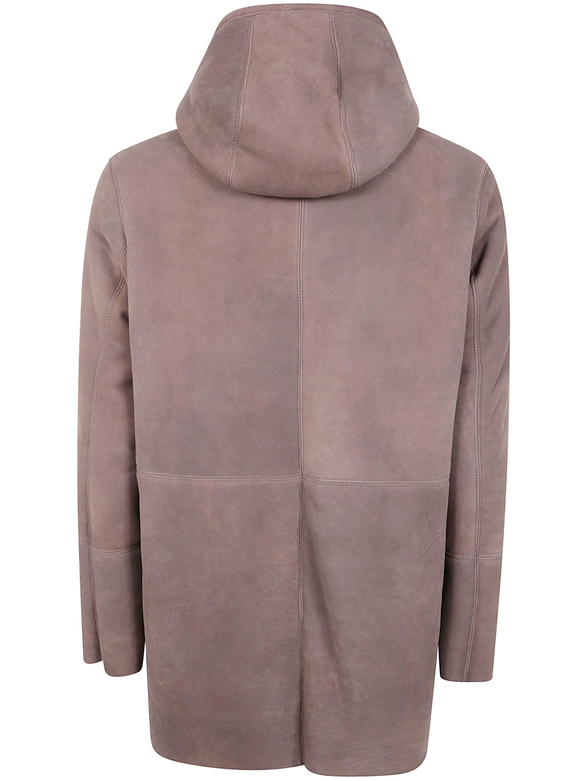 GIORGIO BRATO Hooded Mutton Velour Jacket