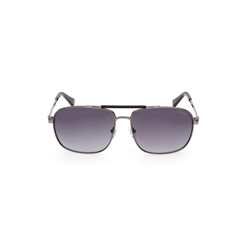 GUESS Men's Shiny Gunmetal Sunglasses