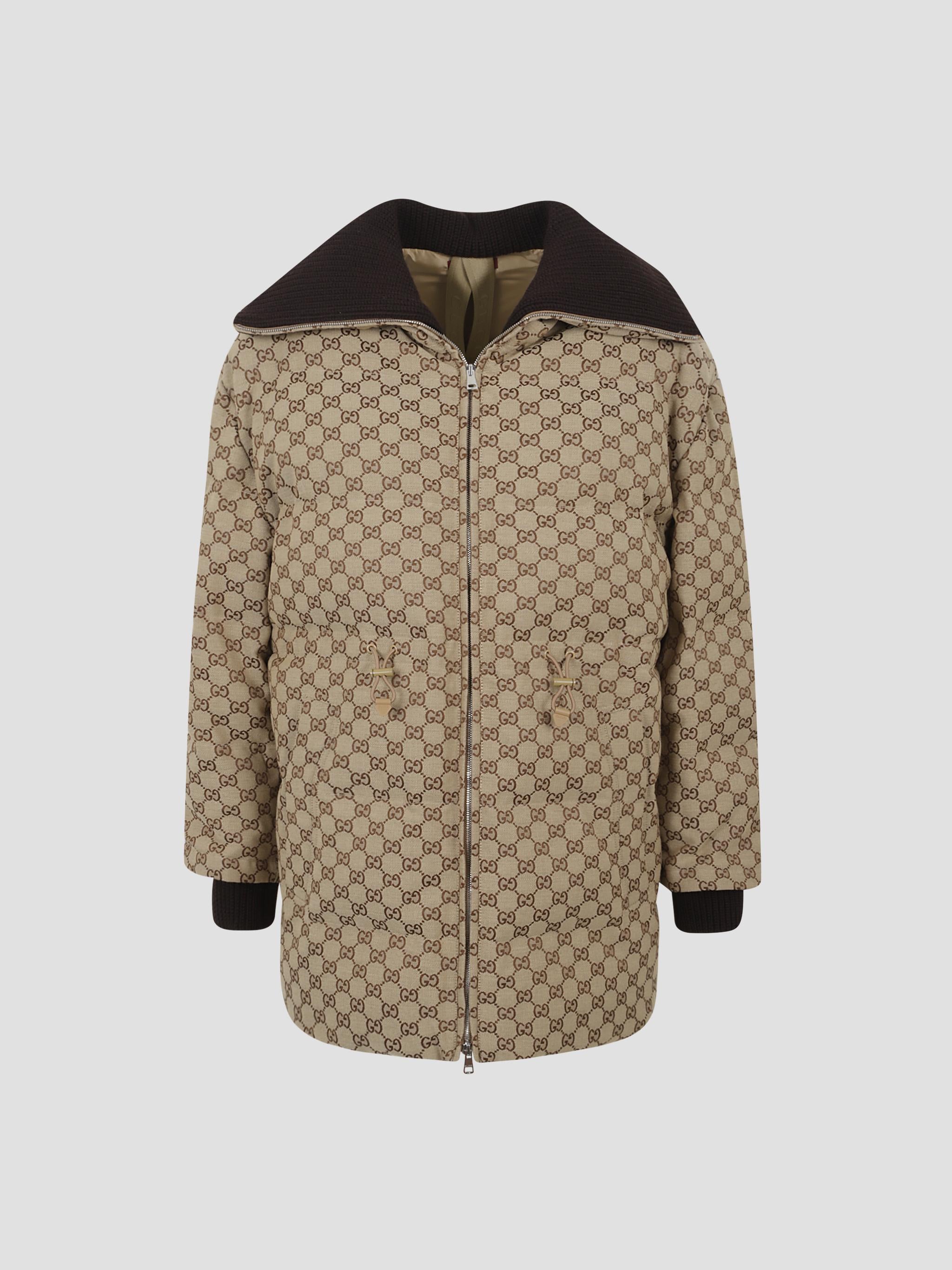 GUCCI Monogram Padded Zip-up Jacket for Women