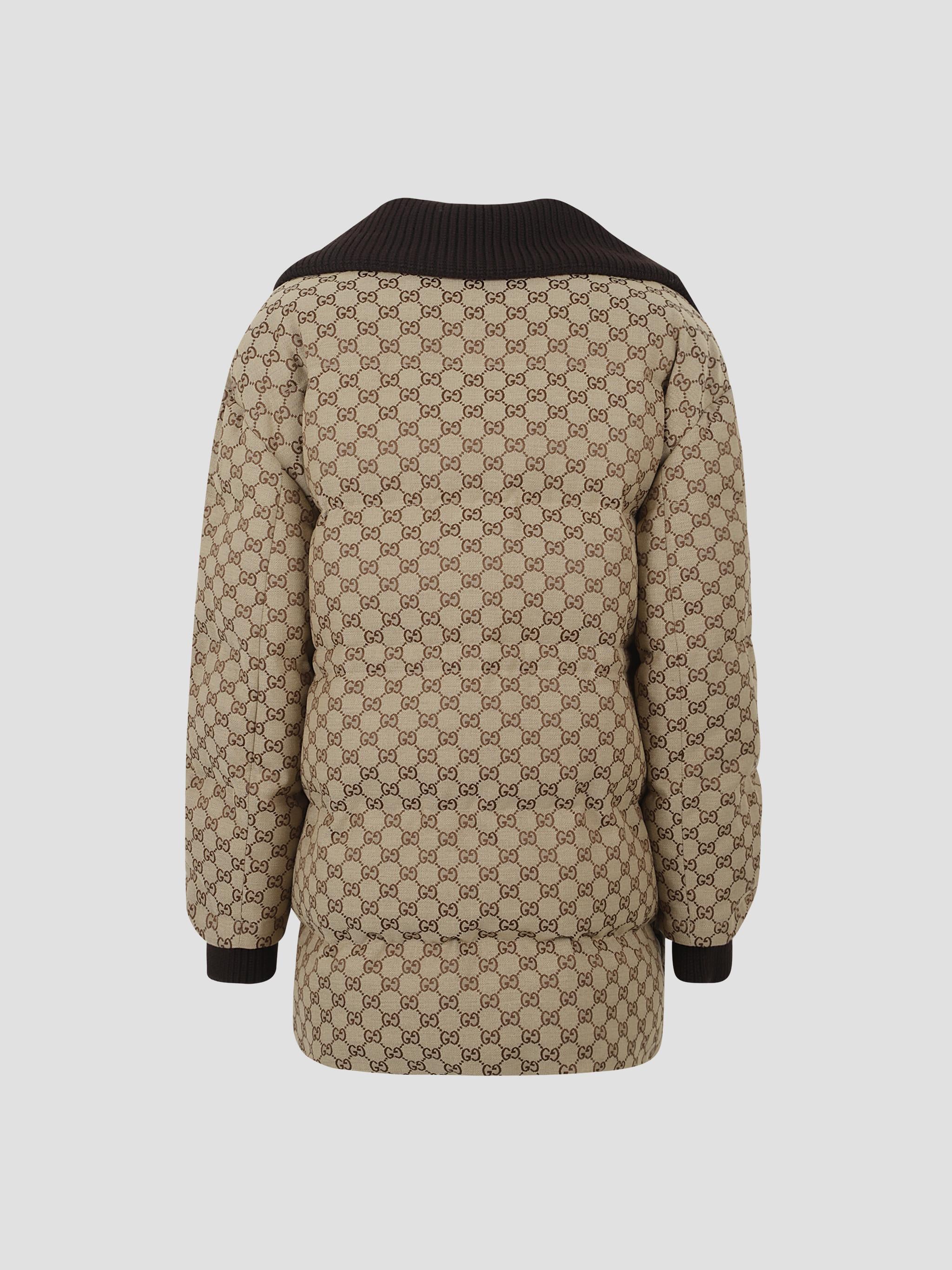 GUCCI Monogram Padded Zip-up Jacket for Women