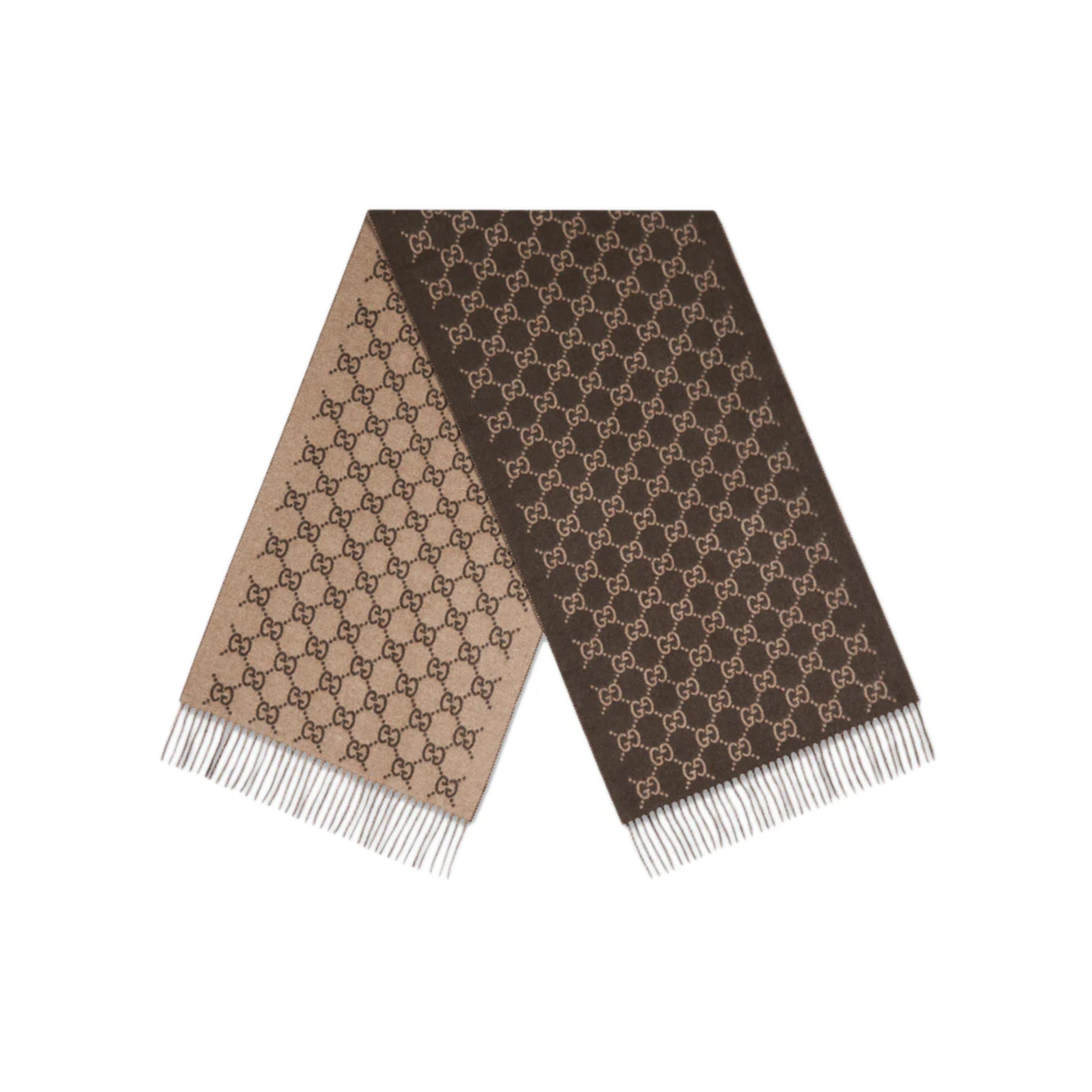 GUCCI Elegant Wool Scarf for Men - Spring Summer 25 Collection