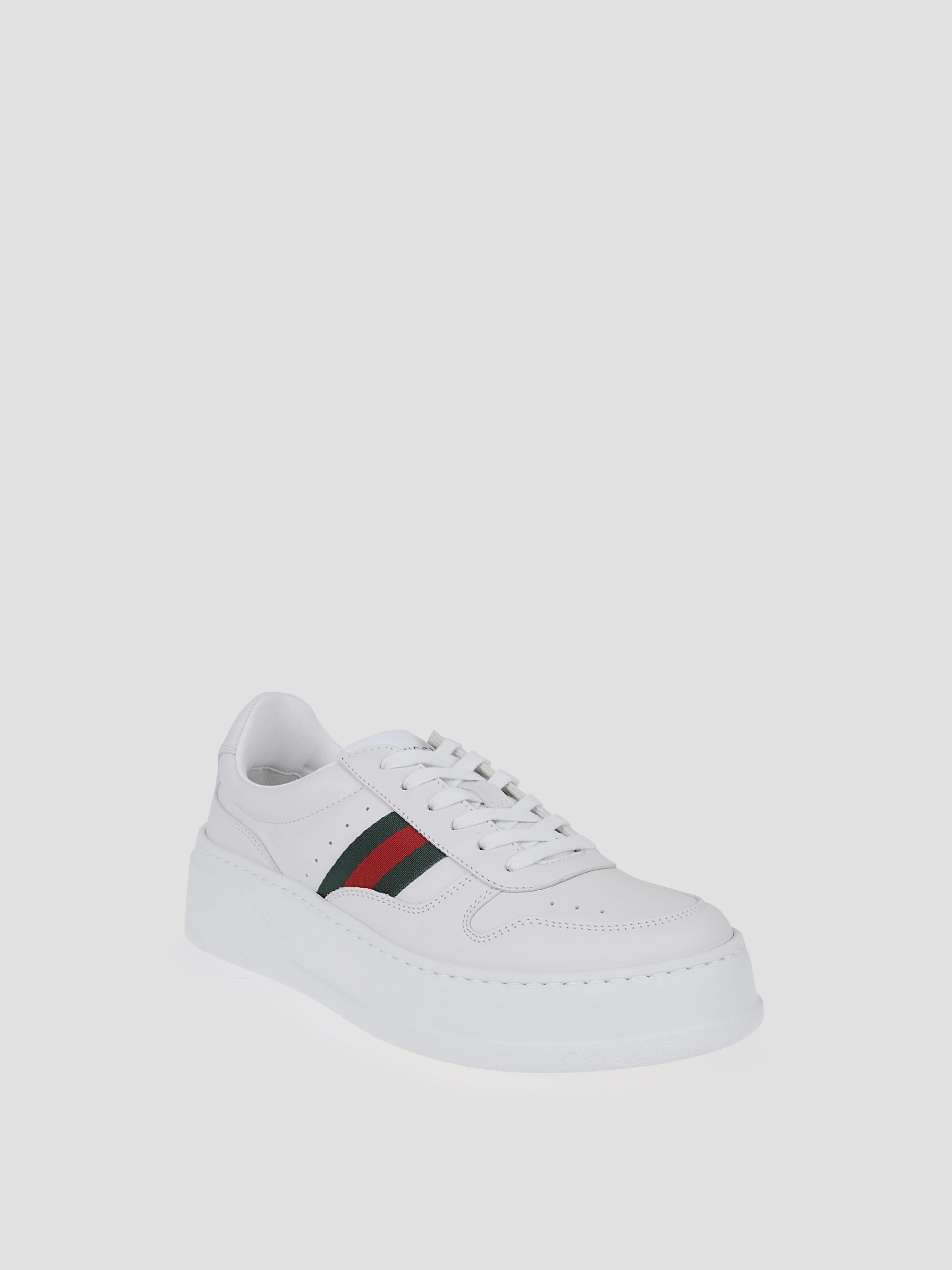 GUCCI Chic Women's Leather High-Top Sneakers