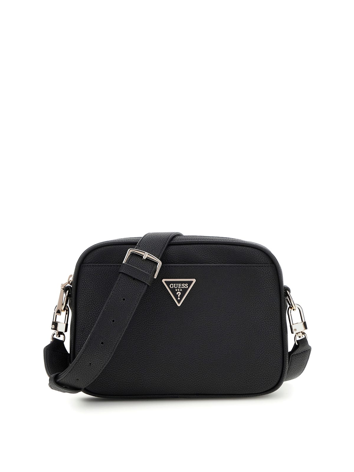 GUESS Minimalist Women's Crossbody Handbag with Triangle Logo and Silver-tone Accents