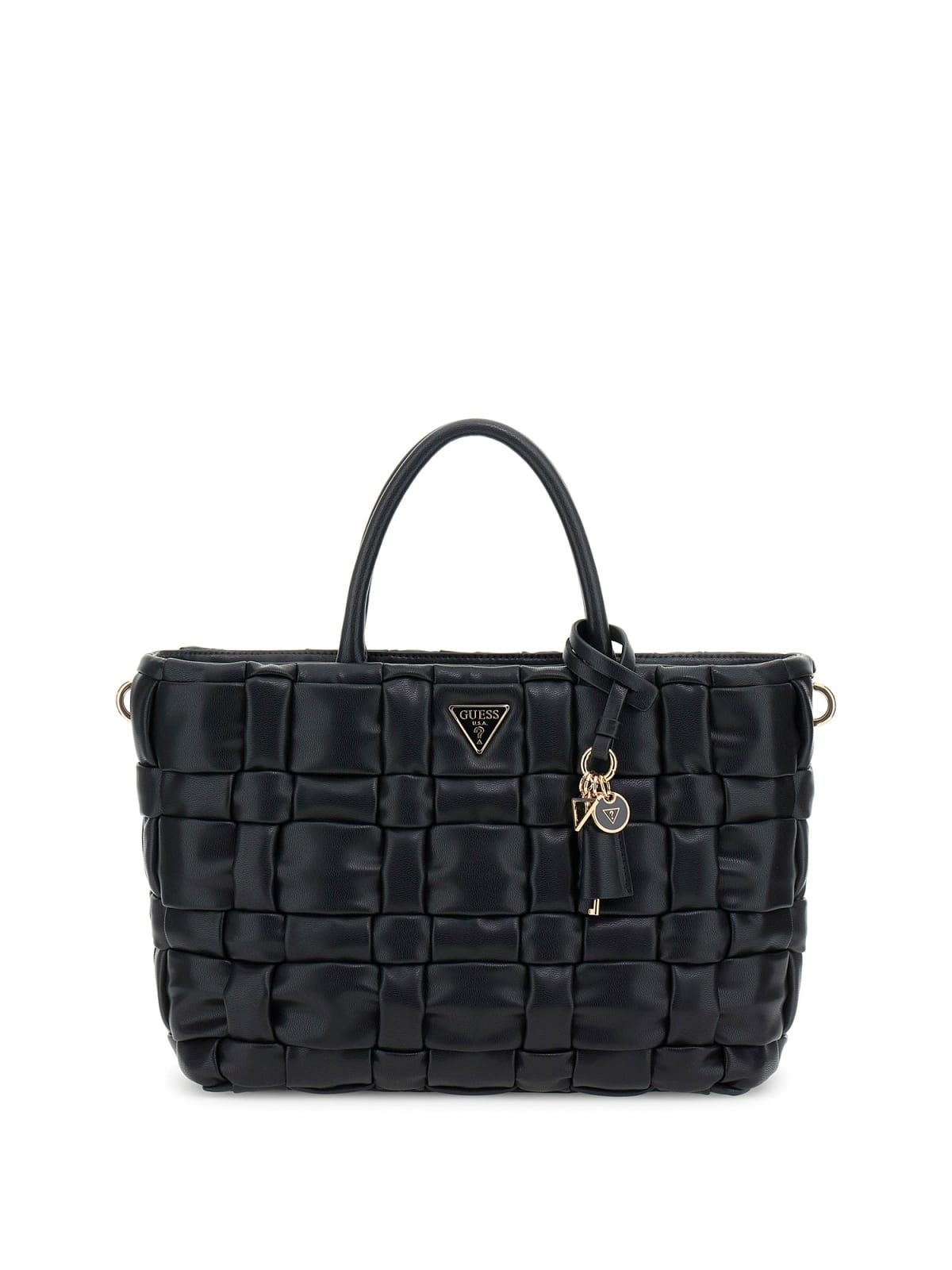GUESS Chic Handbag with Woven Faux Leather Exterior