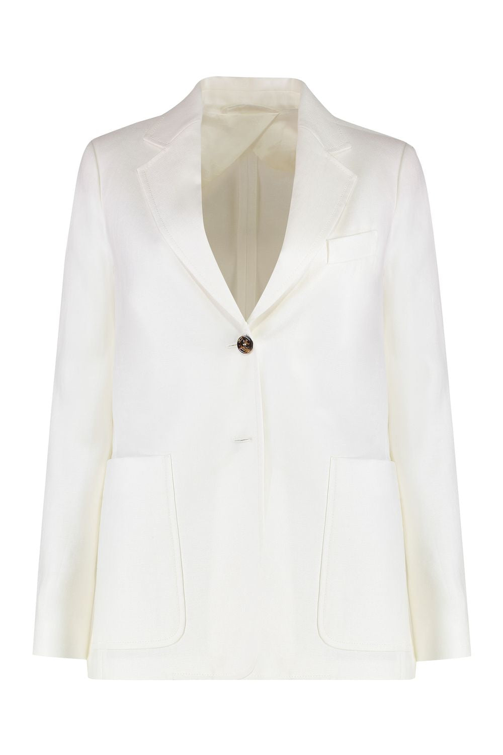 MAX MARA Linen Jacket with Padded Shoulders