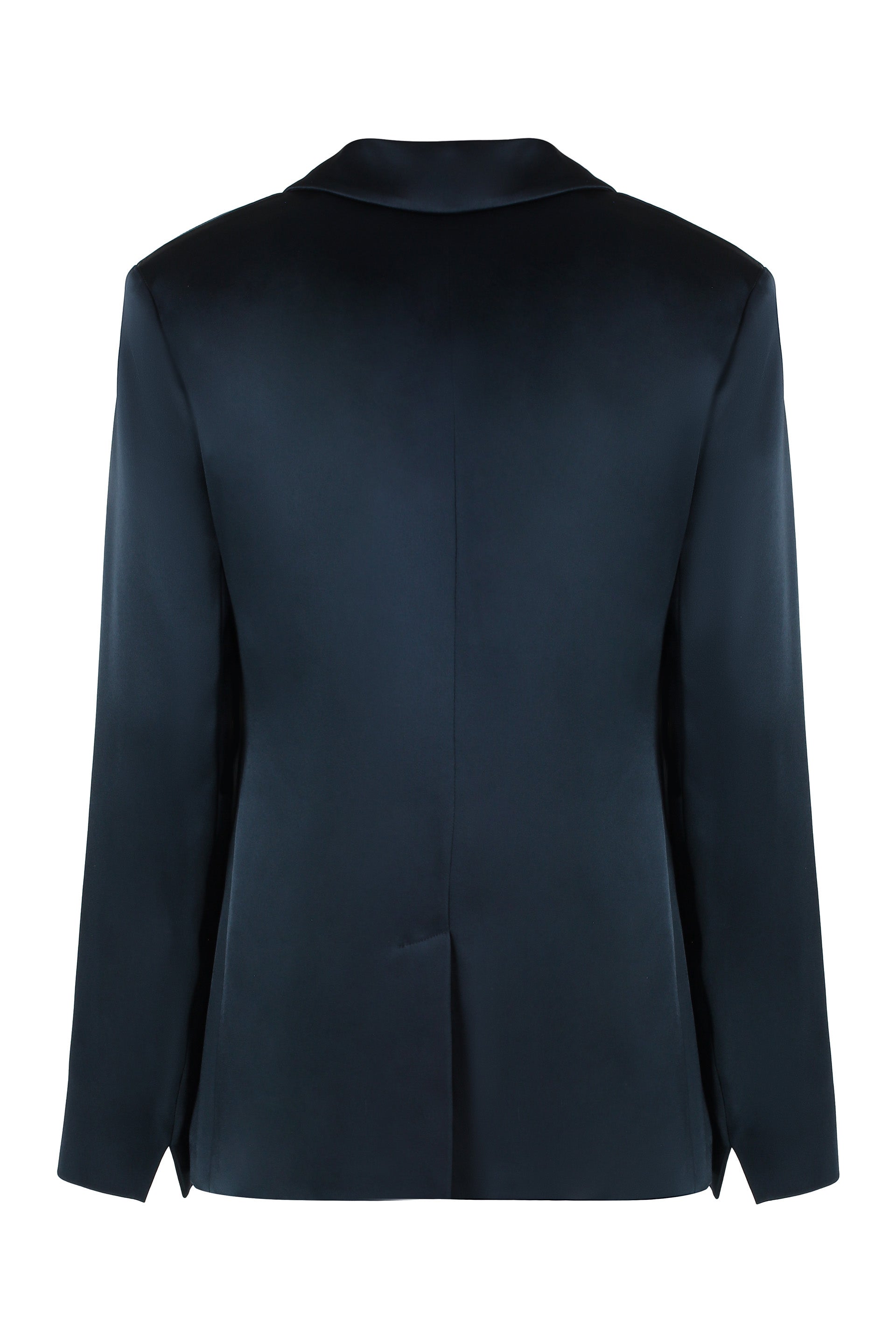 S MAX MARA Sleek Satin Blazer with Back Slit - FW24
