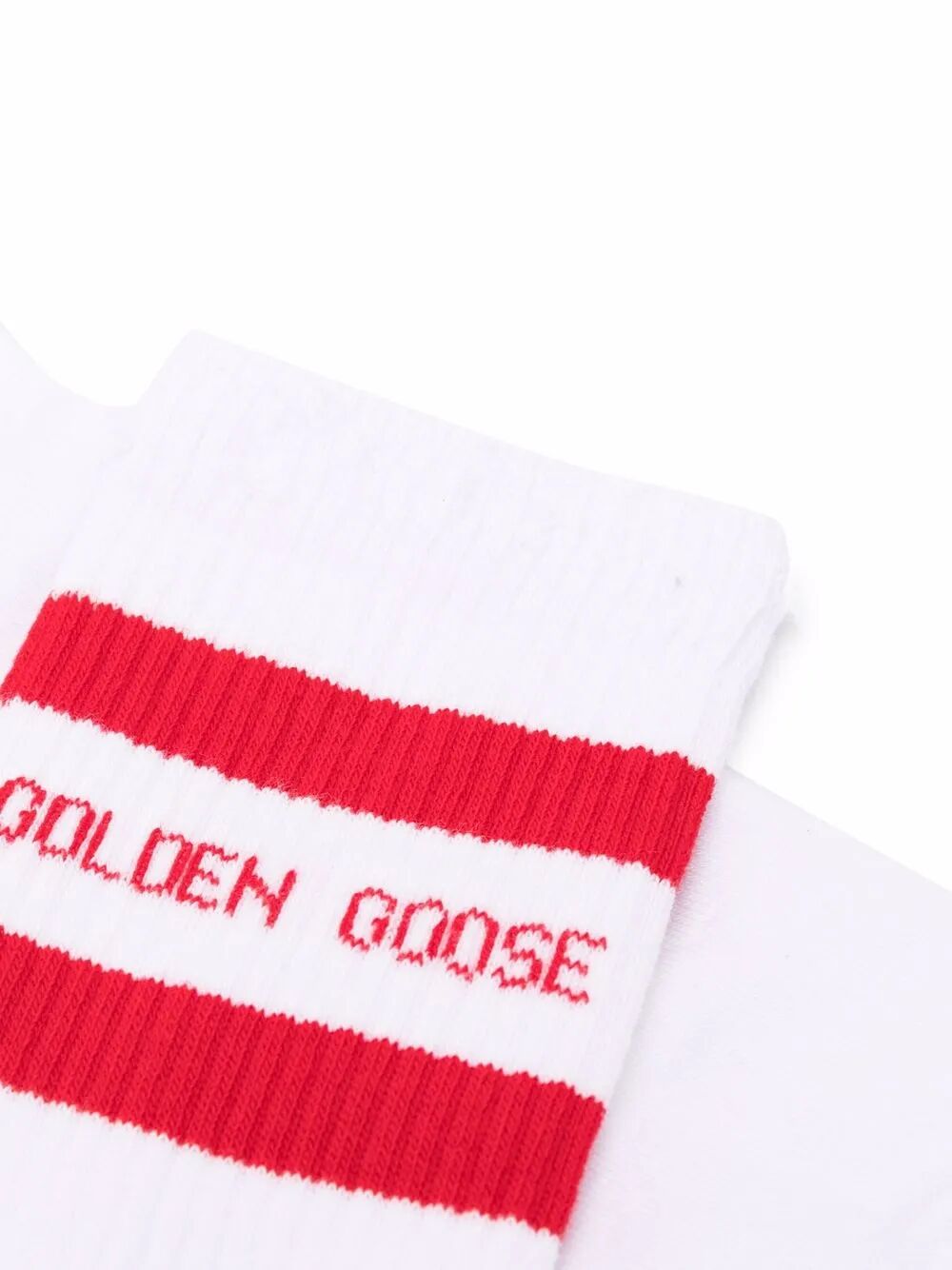 GOLDEN GOOSE Logo and Stripes Cotton Blend Socks