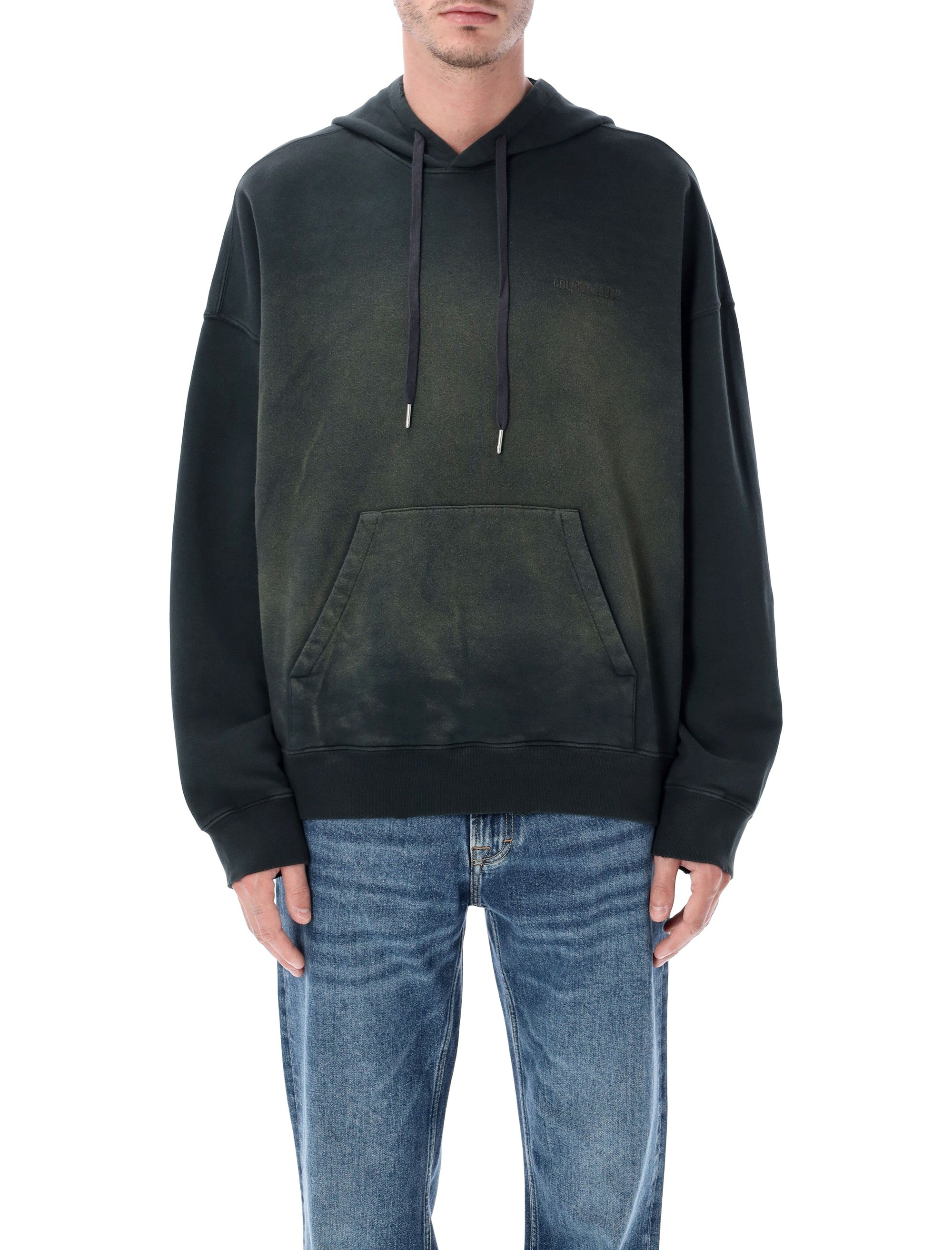 GOLDEN GOOSE Oversized Bleached Hooded Sweatshirt - Men's L