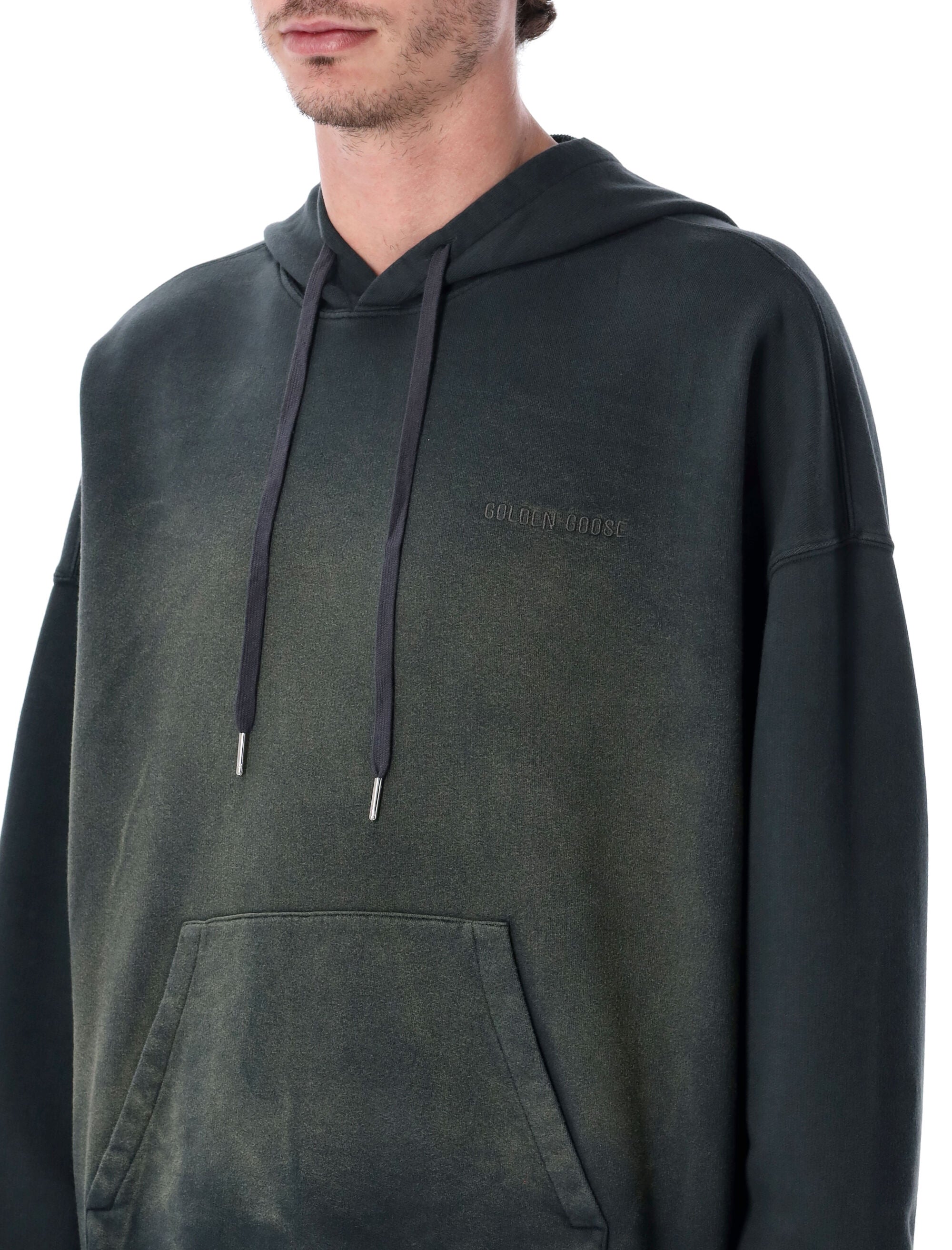 GOLDEN GOOSE Oversized Bleached Hooded Sweatshirt - Men's L