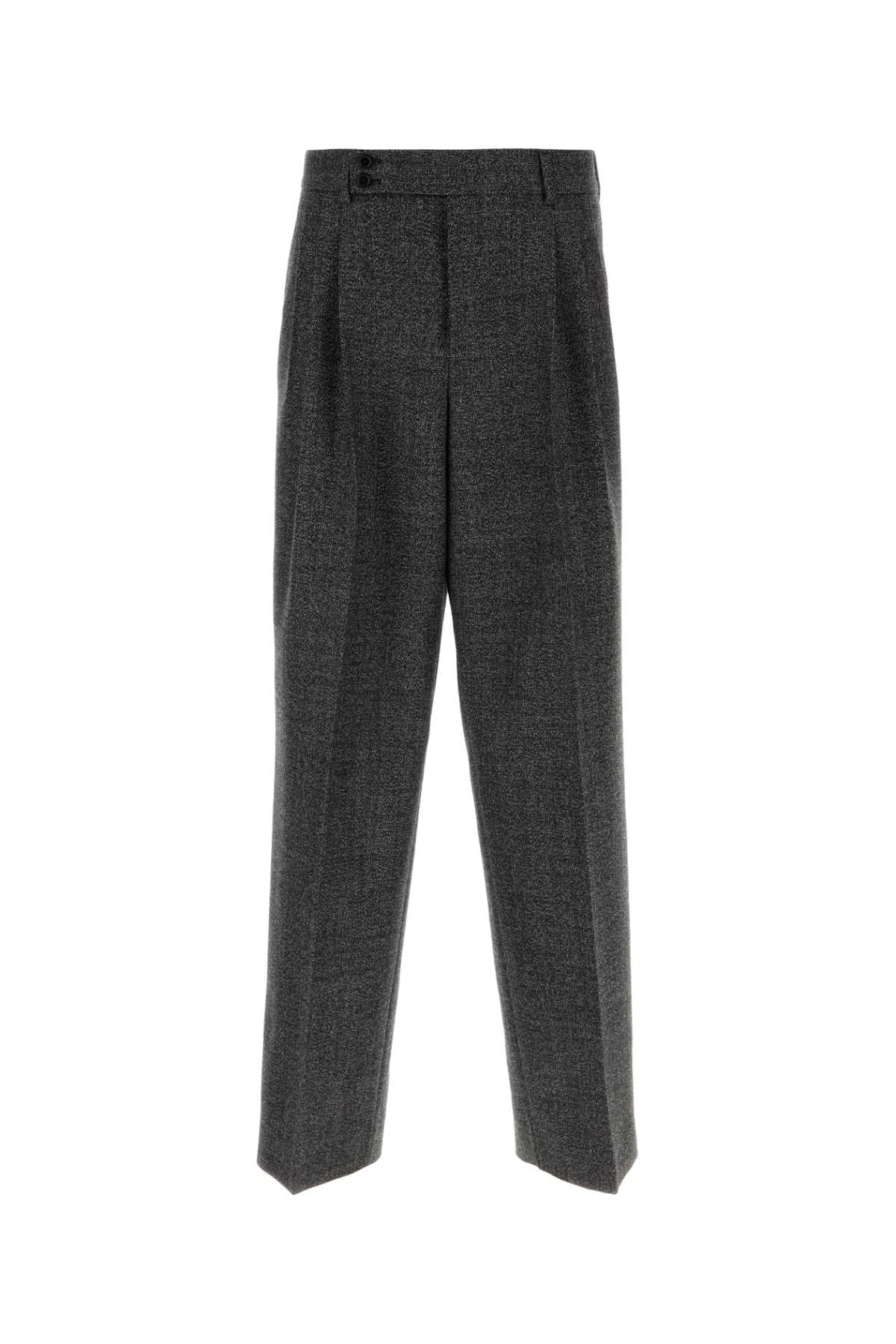 DOLCE & GABBANA Two-Tone Wool Pants for Men - FW25