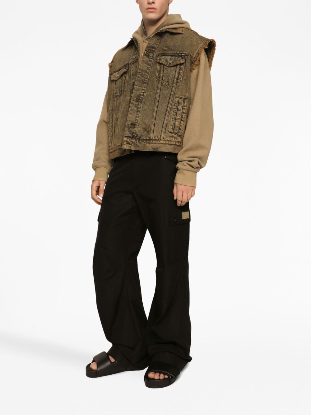 DOLCE & GABBANA Cargo-Pocket Cotton Trousers for Men