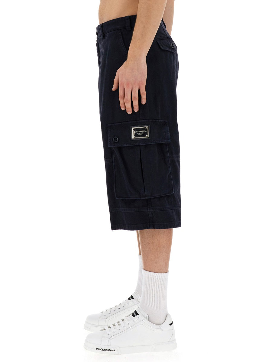 DOLCE & GABBANA Men's Regular Fit Cargo Shorts - Size 50