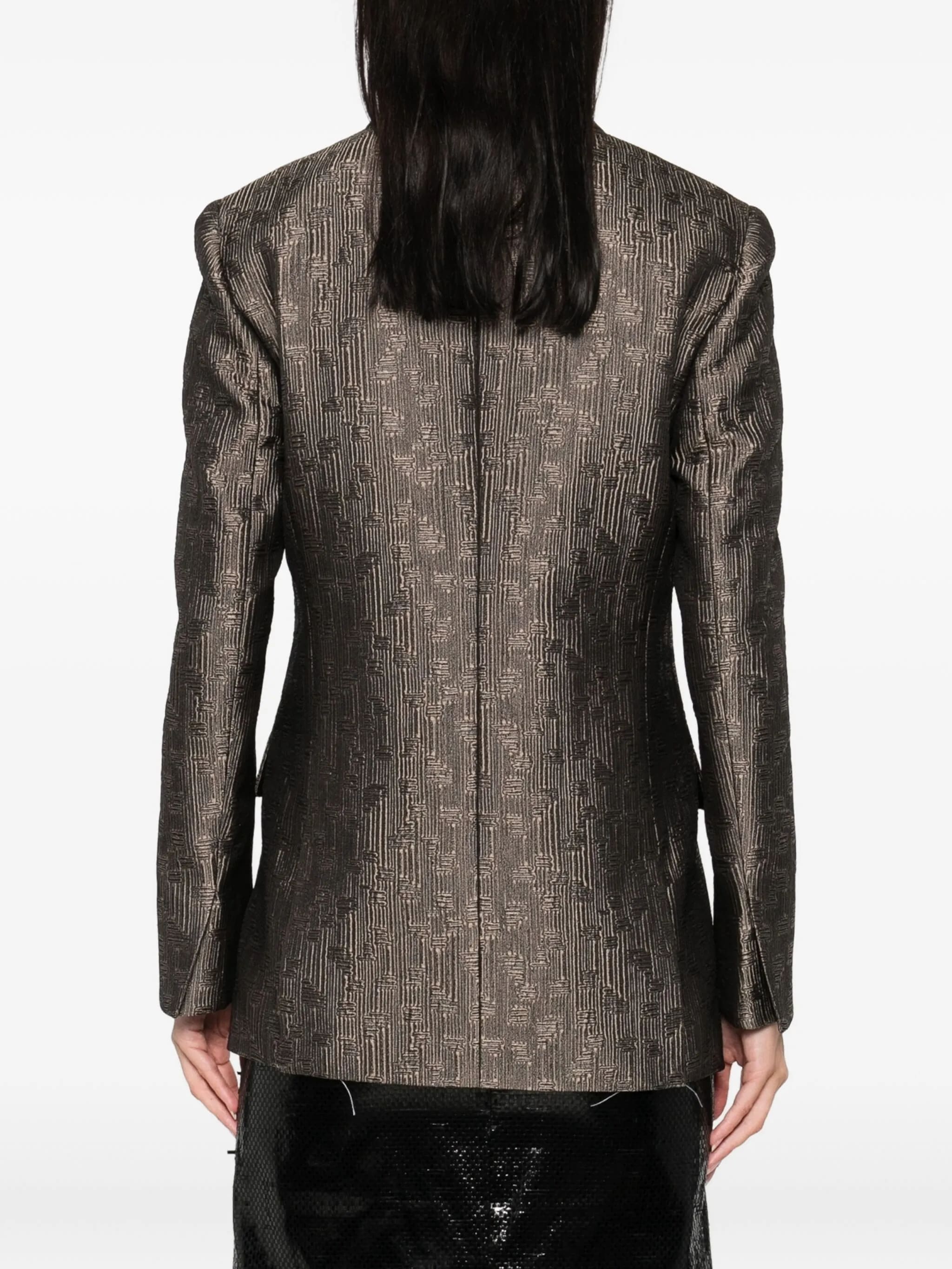 GIORGIO ARMANI Single-Breasted Silk Jacket for Women (FW25)