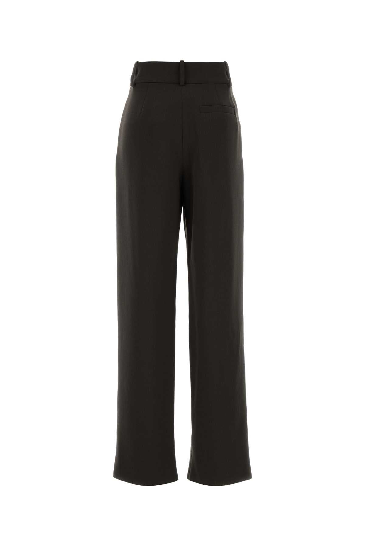 GIORGIO ARMANI Stretch Wool Palazzo Pants with Pleats for Women