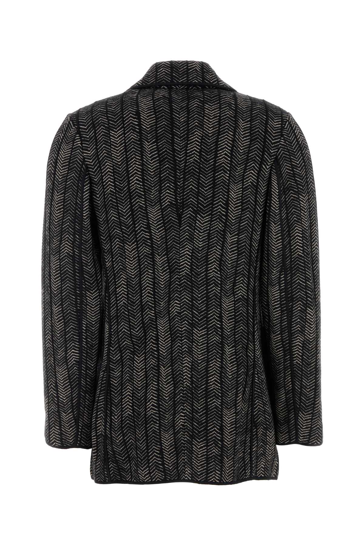 GIORGIO ARMANI Embroidered Stretch Cashmere Blend Blazer for Women - FW25