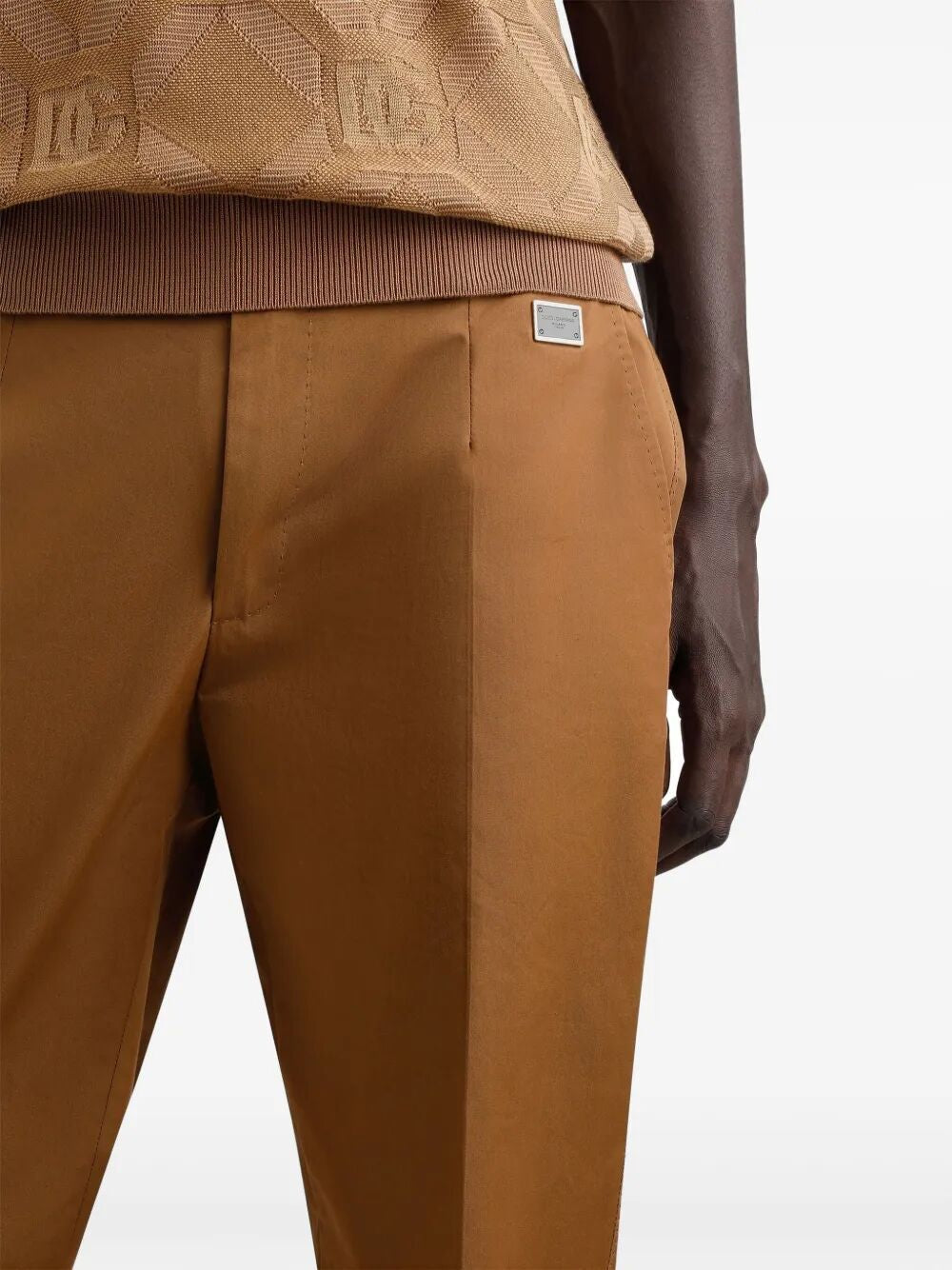 DOLCE & GABBANA Tailored Cotton Trousers for Men - SS25 Collection