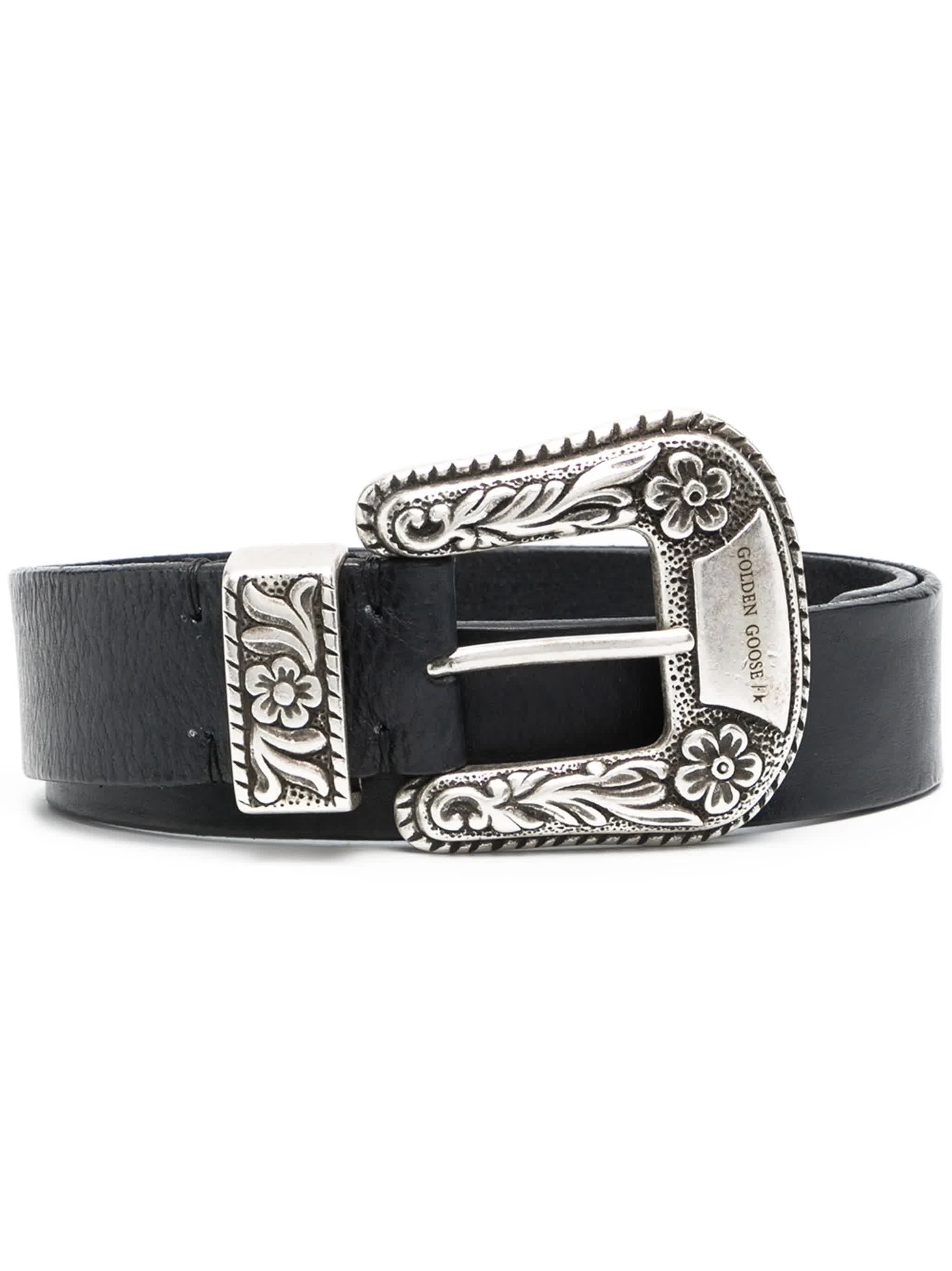 GOLDEN GOOSE Western Style Leather Belt for Women