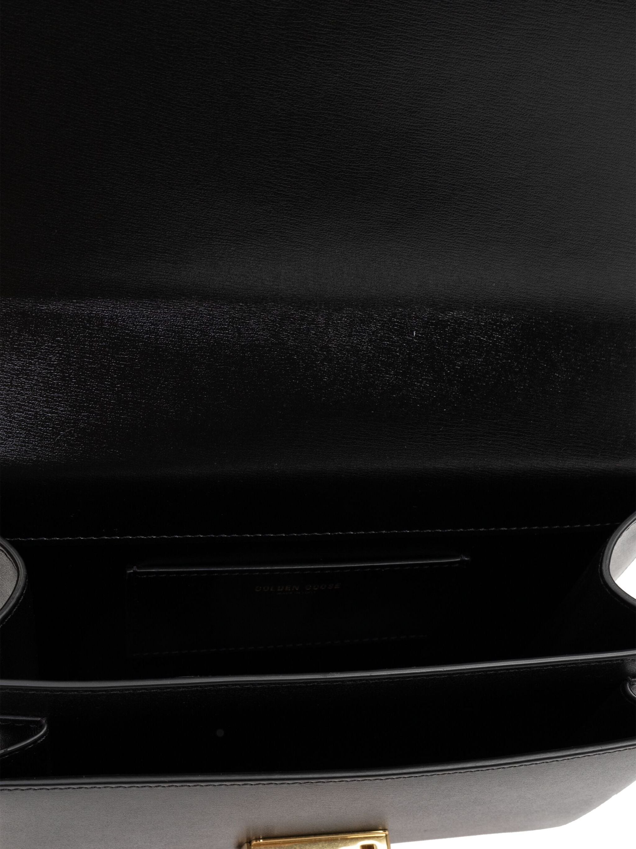 GOLDEN GOOSE Mini Handbag with Leather Body and Gold Metal Details