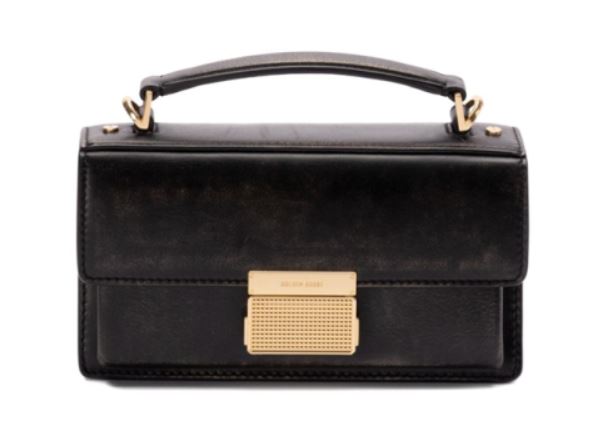 GOLDEN GOOSE Leather Foldover Top Handbag with Buckle