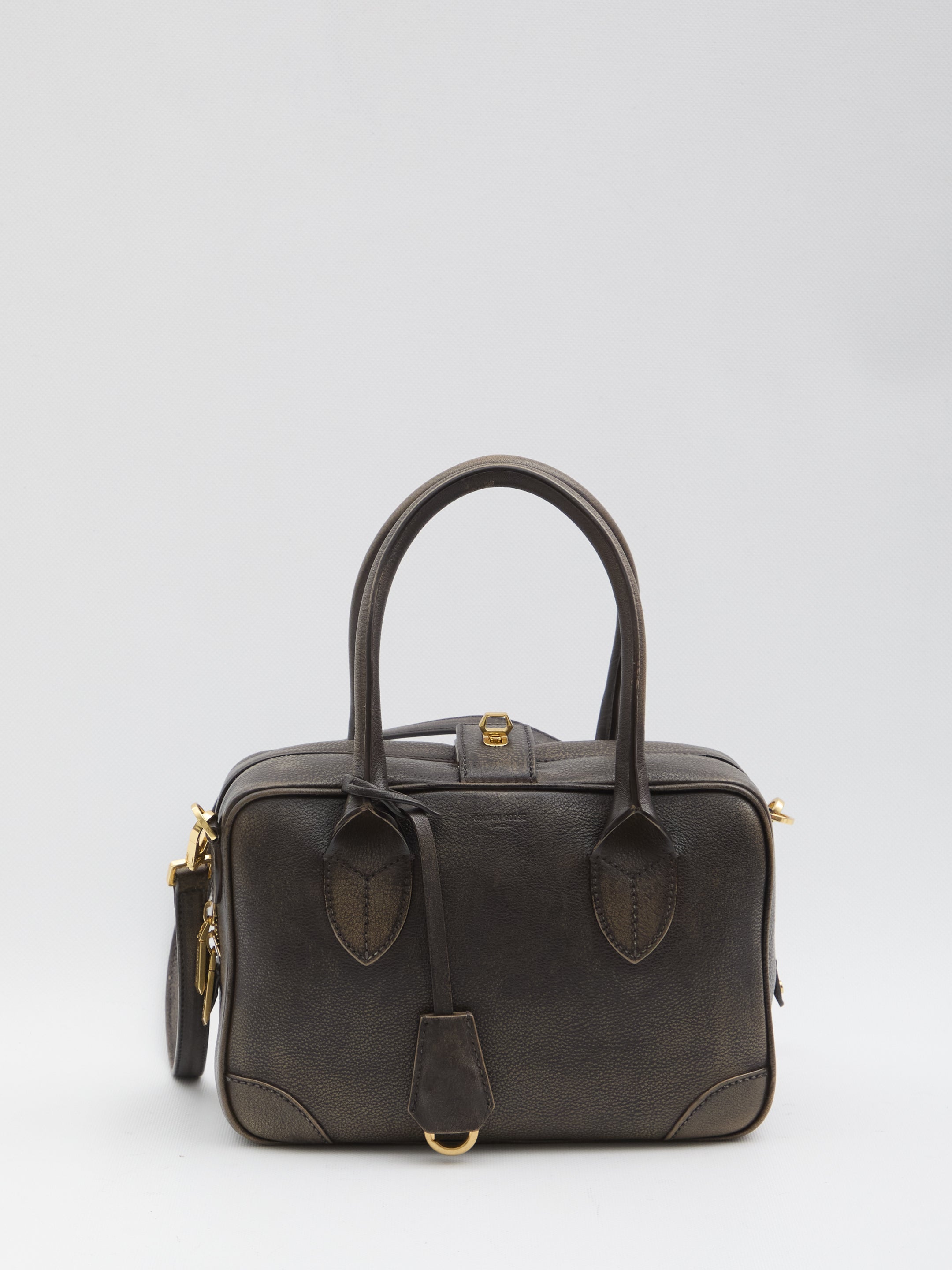 GOLDEN GOOSE Vintage Handbag with Double Handles and Adjustable Strap - 25 x 17 x 10 cm