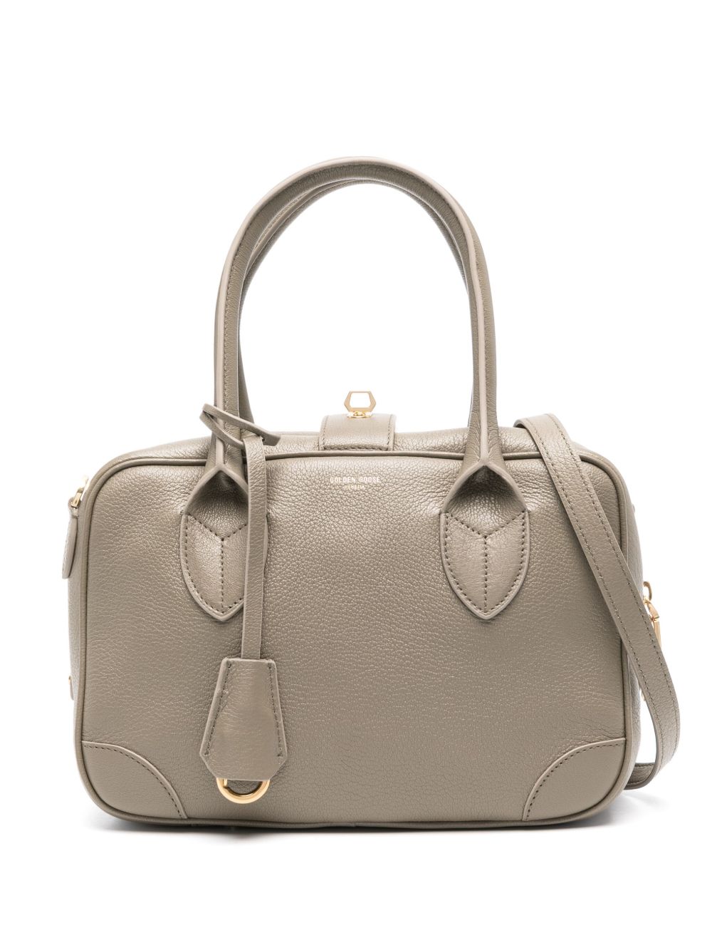 GOLDEN GOOSE Leather Handbag with Twist-Lock and Adjustable Strap