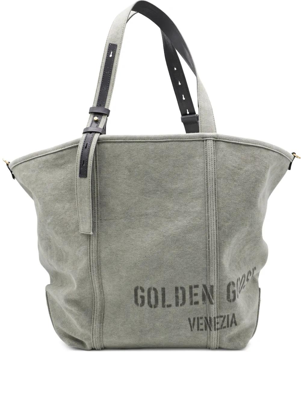 GOLDEN GOOSE Cotton Military Green Handbag