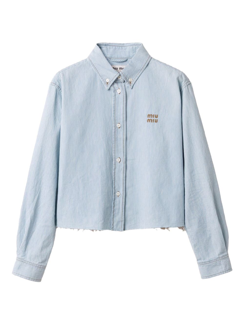 MIU MIU Striped Chambray Shirt for Women - FW25 Collection