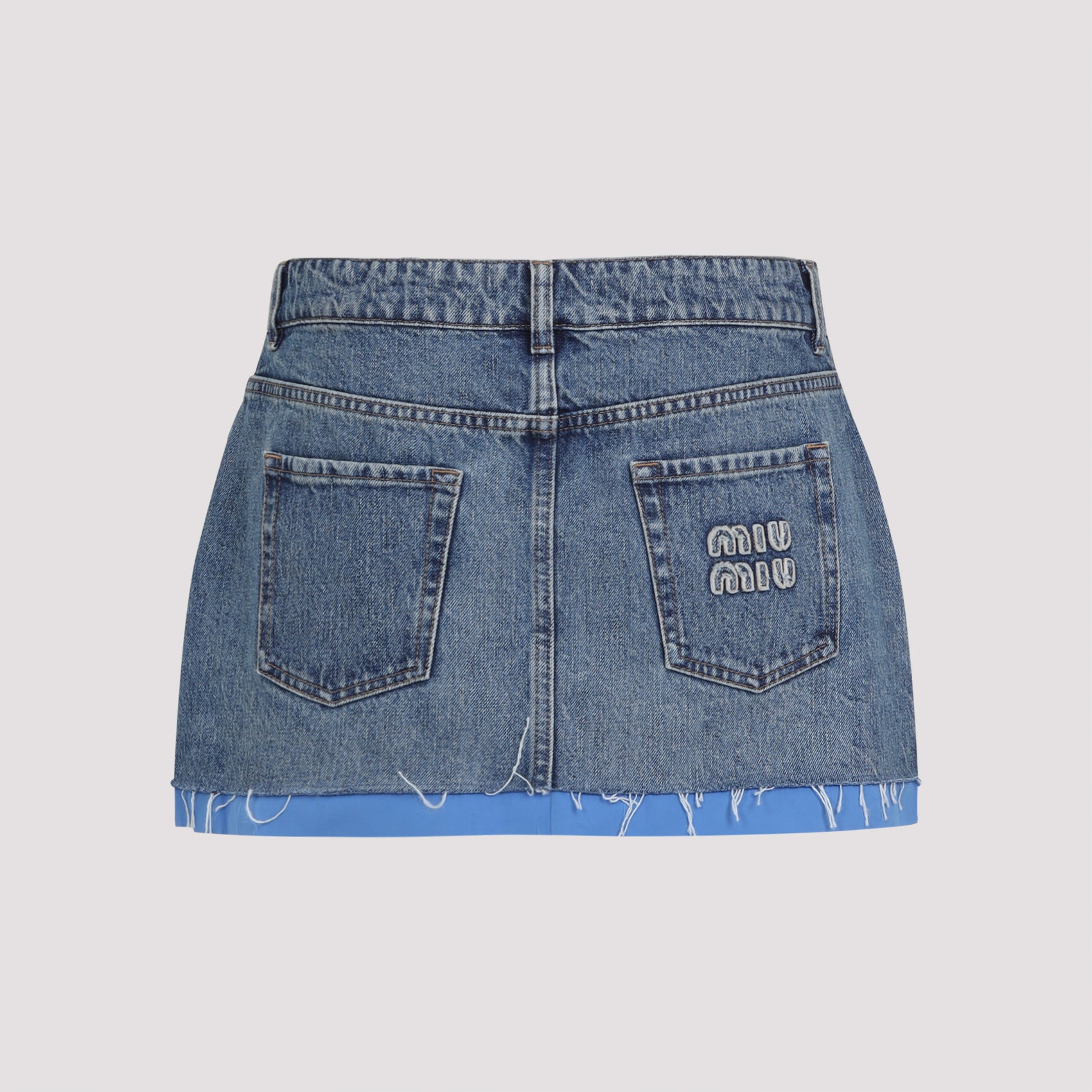 MIU MIU Stylish Denim Mini Skirt