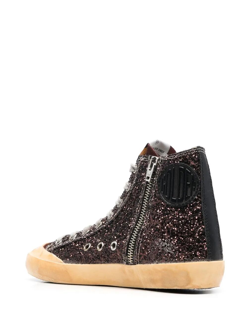 GOLDEN GOOSE Francy Penstar Mini Glitter Upper Suede Toe Leather Star Sneakers